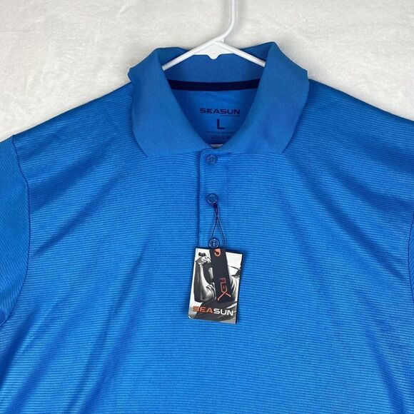 Sea Sun Golf Polo Shirt Mens Large Blue Short Sleeve Casual - Picture 3 of 8